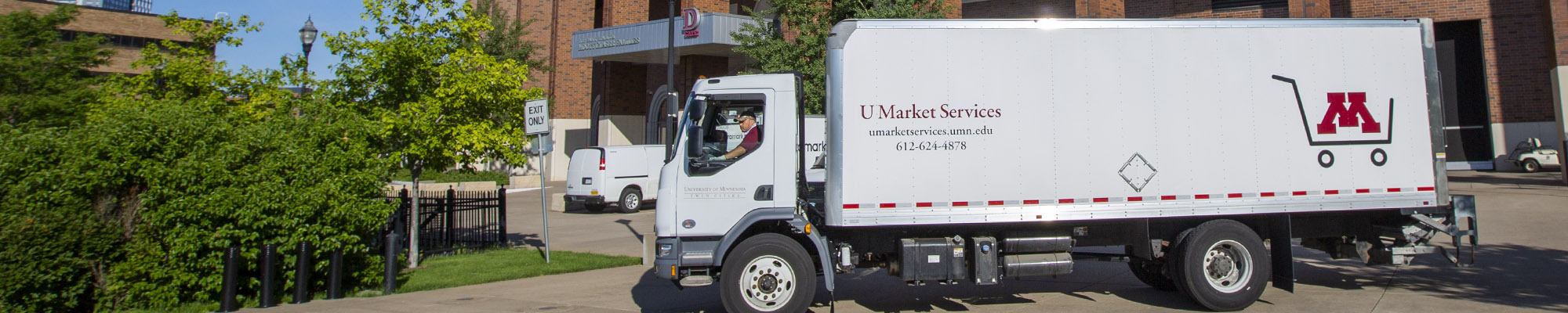U Market truck parked in front of the UMN stadium